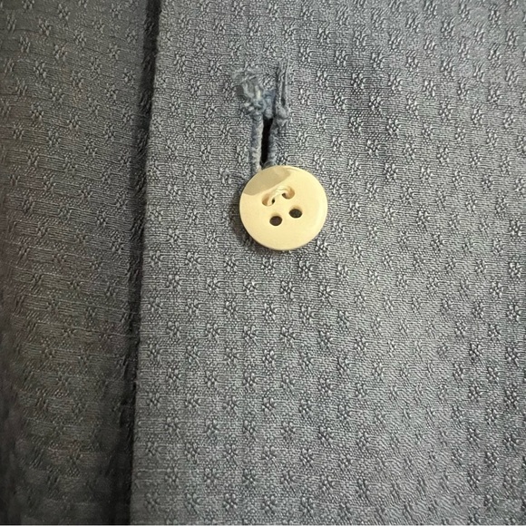 Roevelle Silk Shirt‎ Men's Short Sleeve Button Up Collared Pockets Gray Blue XXL - Picture 4 of 5